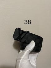 Load image into Gallery viewer, Louis Vuitton damier graphite initials belt sz 38 (fits 32-36)