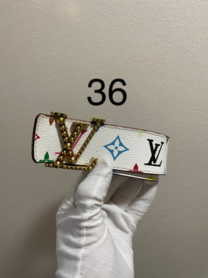 Louis Vuitton murakami monogram belt sz 36 (fits 30-34)