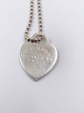 Tiffany and Co return to tiffany necklace with replacement 16 inch chain